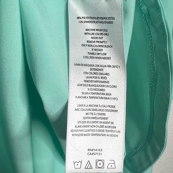 CALVIN KLEIN Performance Quick Dry Racerback Tank Top Scoop Neck Green Sz Large - Picture 9 of 10